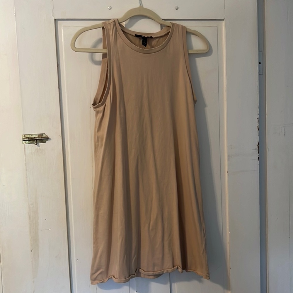 Forever 21 size S tan dress with distress marks on edges